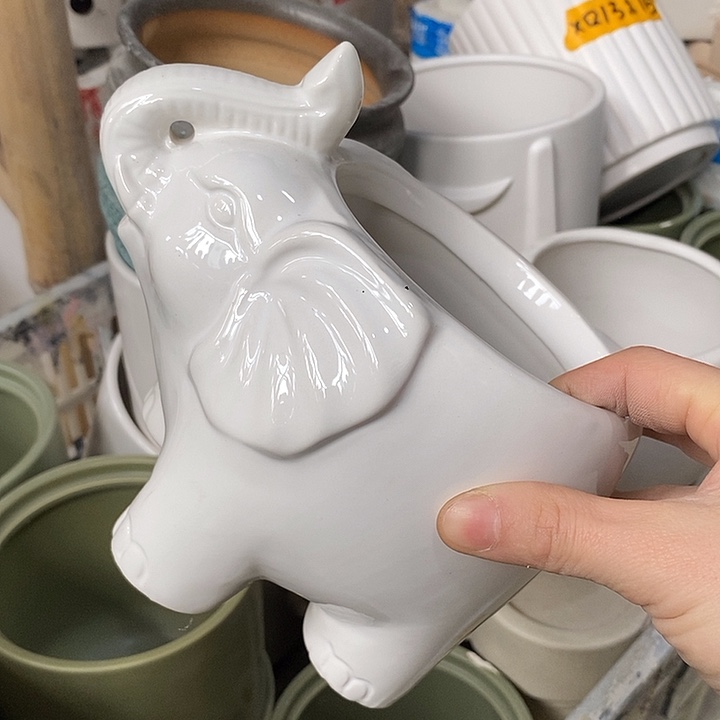 陶盆有孔 瑕疵针孔漏釉介意勿拍外口 10外高12