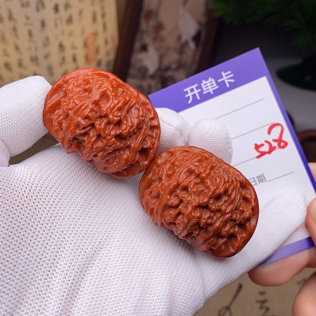 把件文玩核桃45闷白528