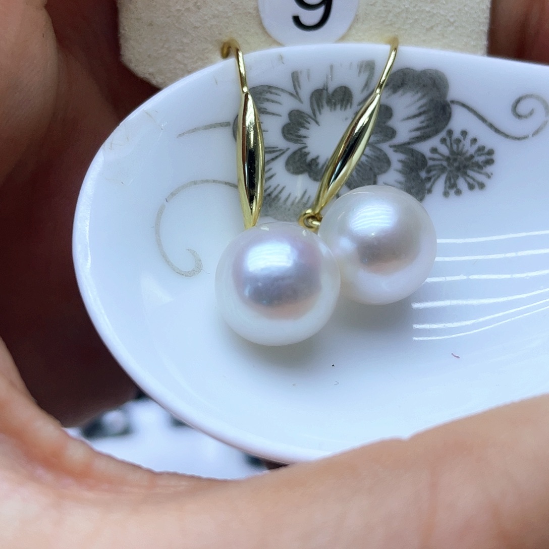 淡水珍珠耳饰银S925镶嵌