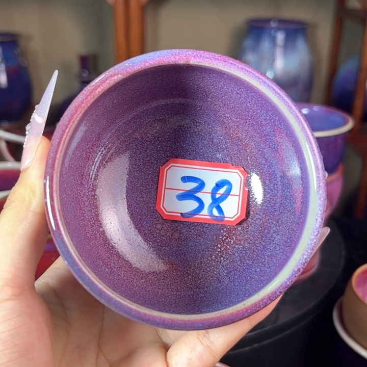 瓷片钧瓷手工艺杯子