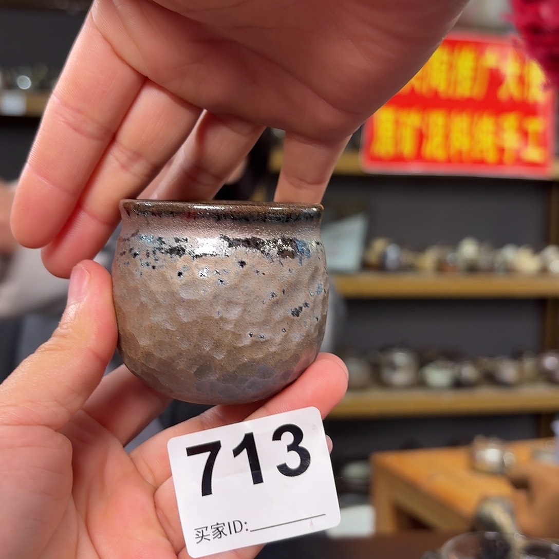 杯坭兴陶柴烧全手工原矿泥料杯
