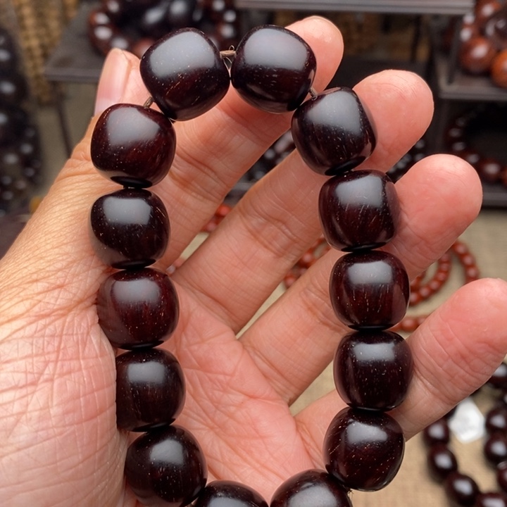 檀香紫檀（小叶紫檀）手串/手链15老形泥料带多金星