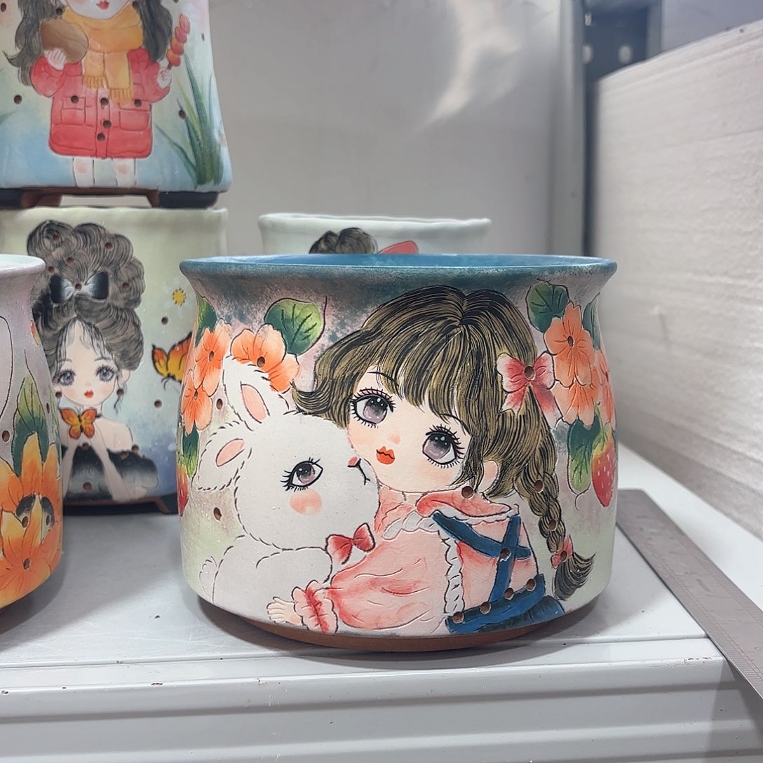 紫砂花盆手工花盆默认微瑕15/12