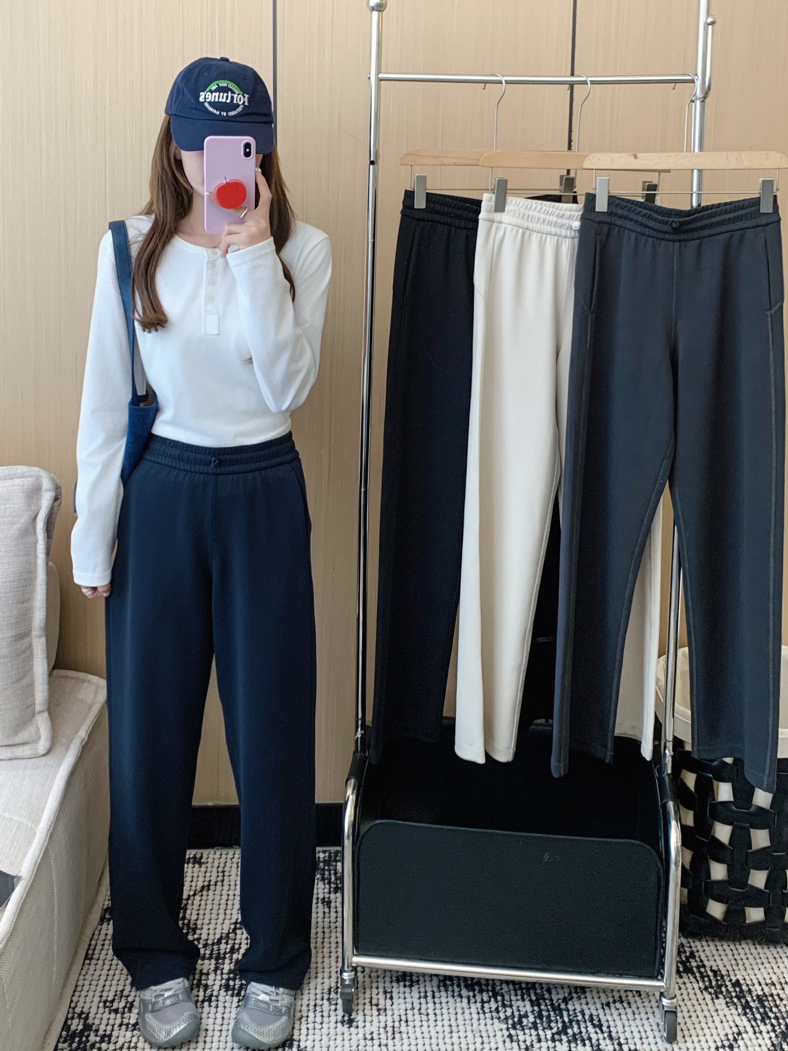 乐檬原版兰精砂洗莫代尔空气层超显瘦长裤1112