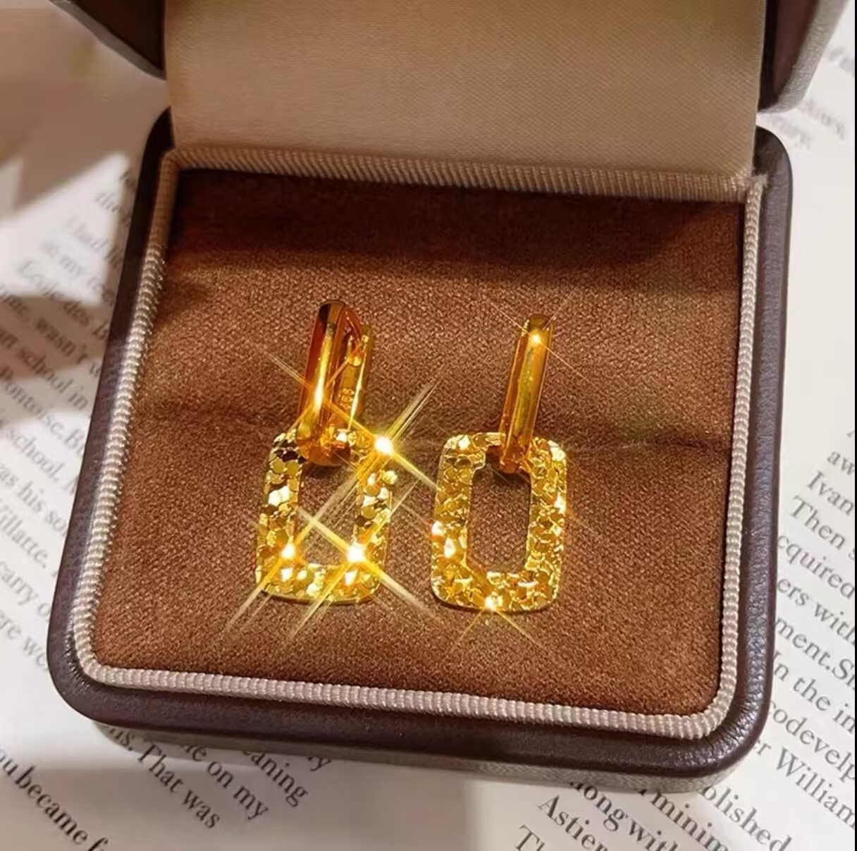 铜合金耳饰 新款龙鳞碎冰冰耳扣 高级感轻奢小众百搭耳坠