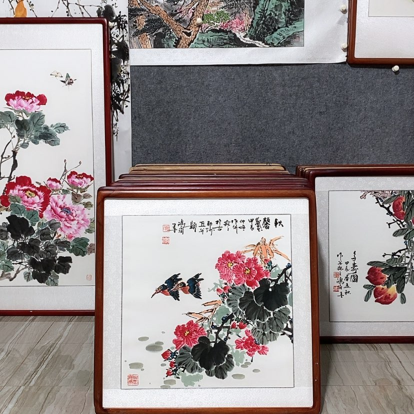 【闪购商品】国画书画作品带框63×63厘米