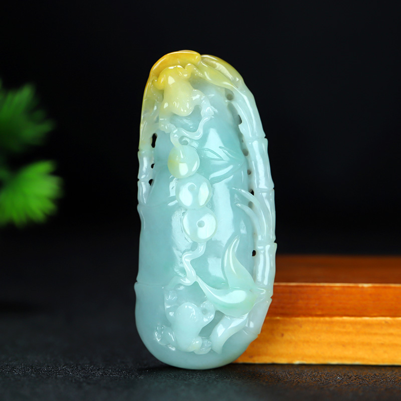 A002珠宝玉石A货翡翠吊坠