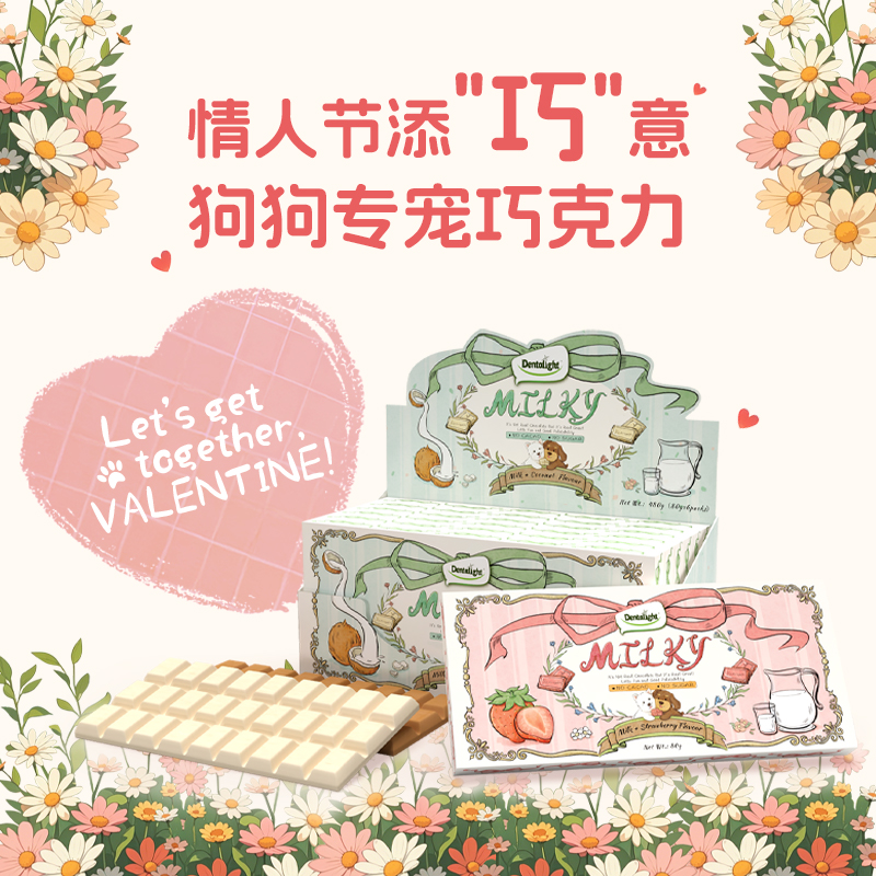 DENTALIGHT狗狗专属犬用巧克力磨牙棒小狗零食饼干宠物零食