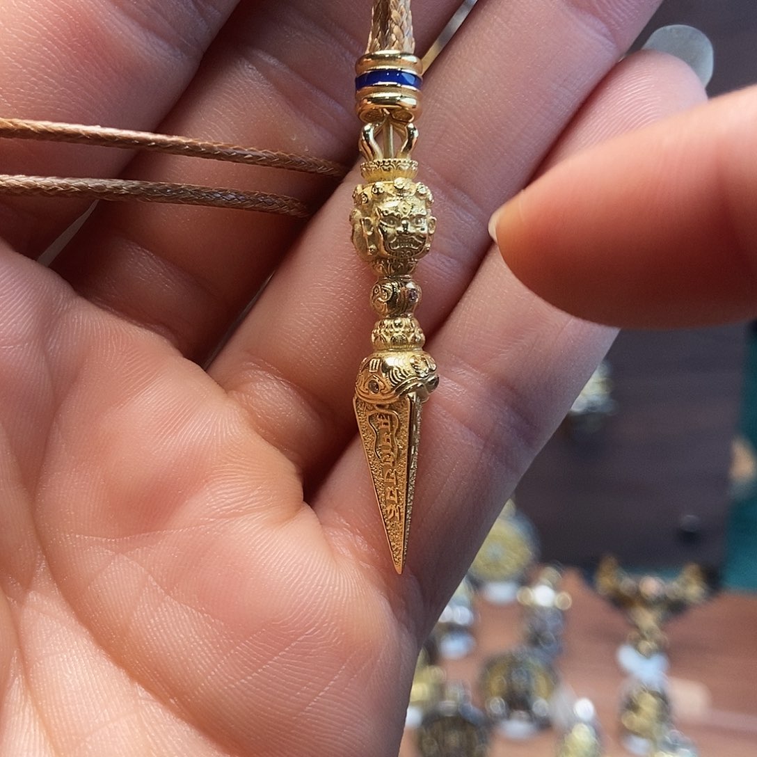 纯银降魔杵纯银吊坠