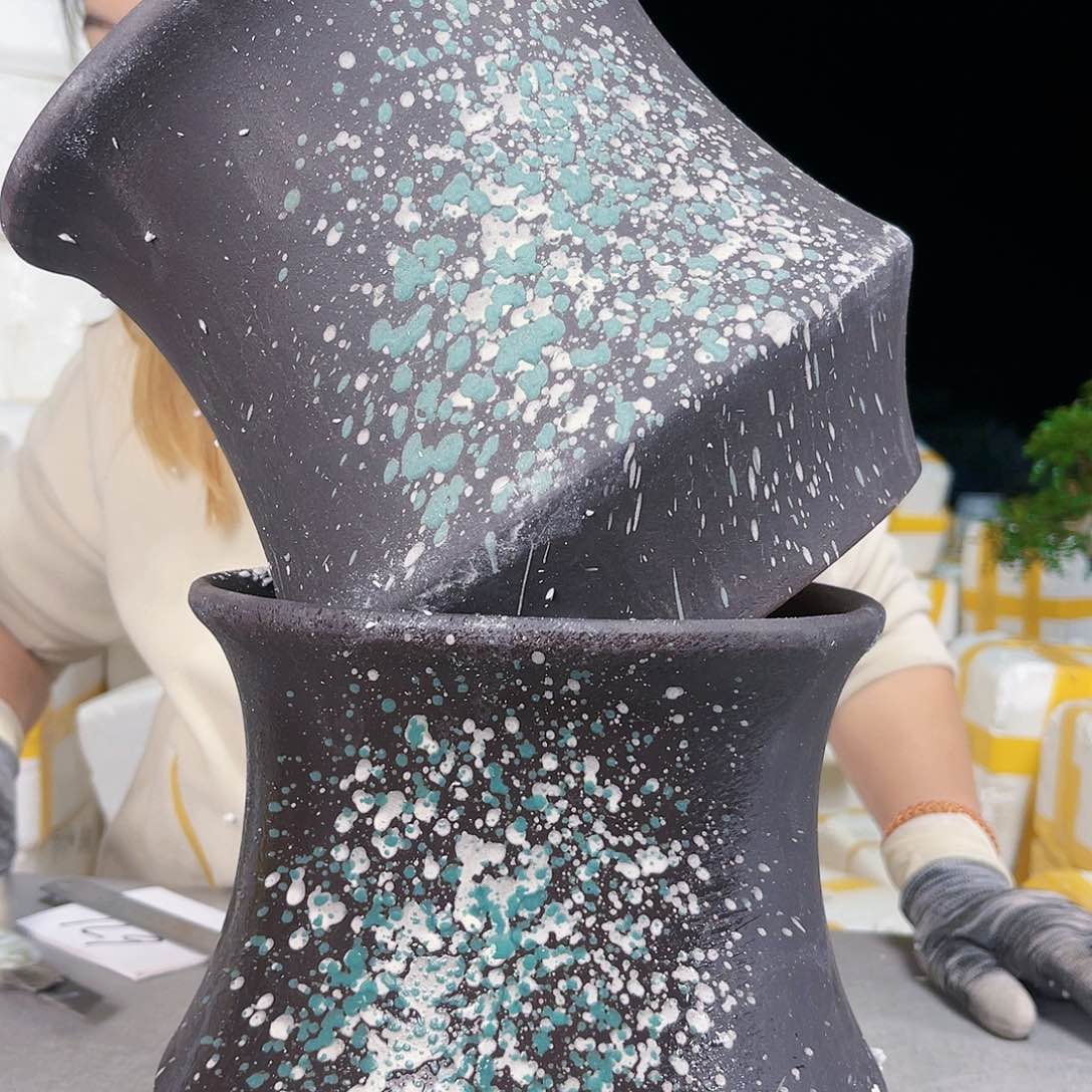 紫砂花盆王嫂花盆直播福利-b400绿点点671