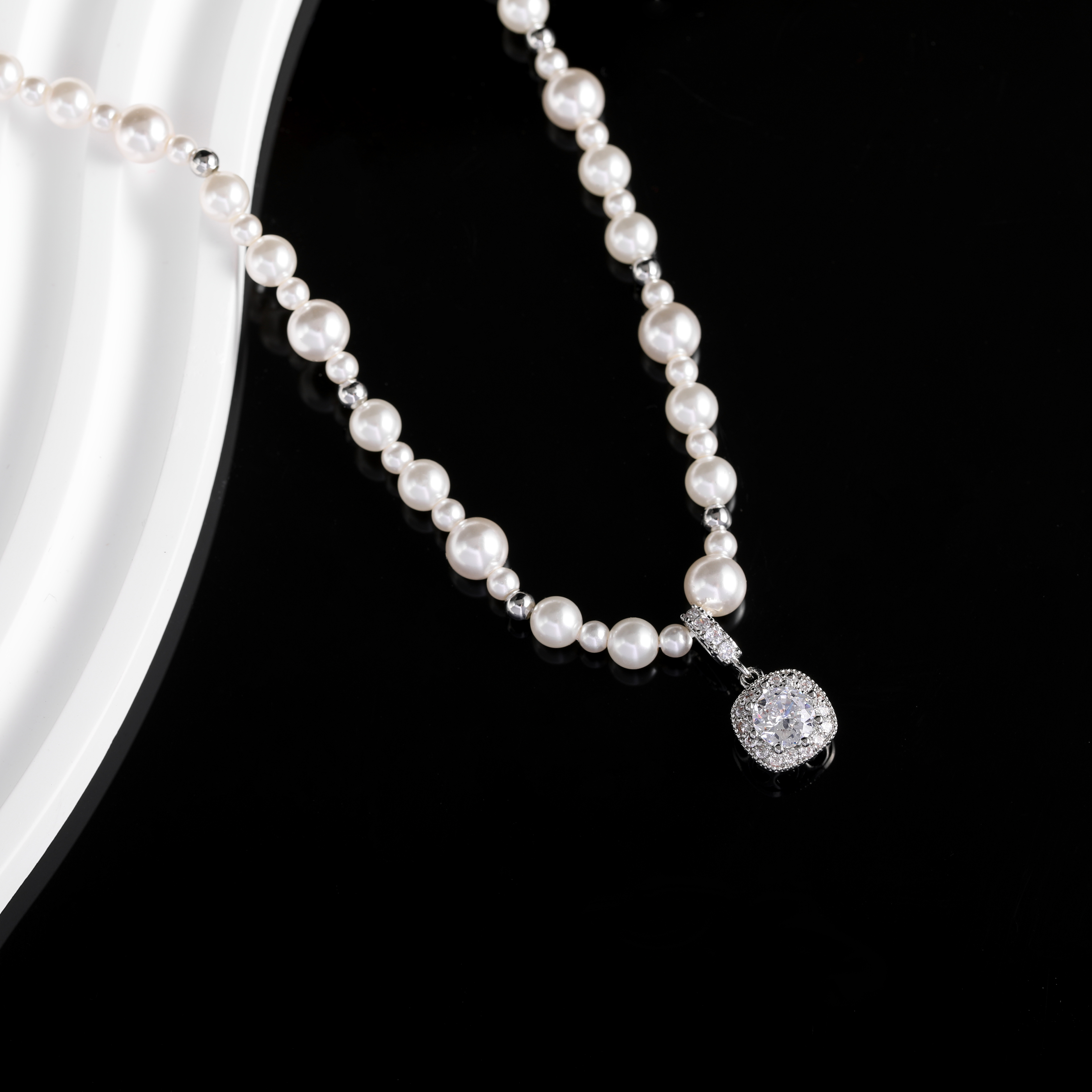 非金属仿珍珠项链 [方糖珠珠] Ainka/乂茵咔 项链 法式优雅精致感