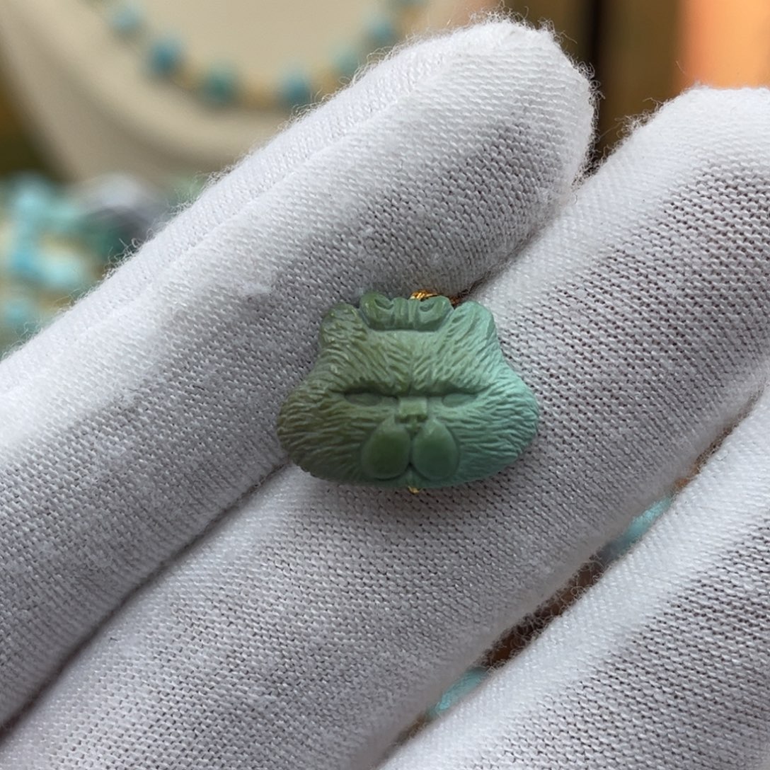 绿松石未镶嵌肥猫编号94