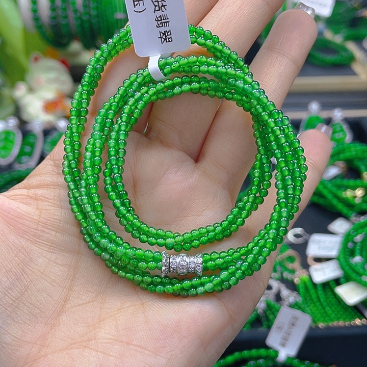 翡翠颈饰未镶嵌麻花项链
