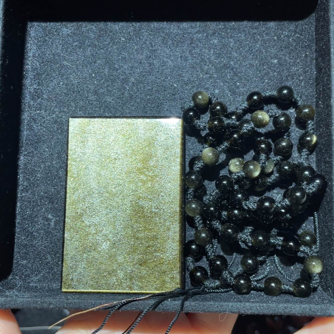 【闪购商品】黑曜岩套链未镶嵌朵*e