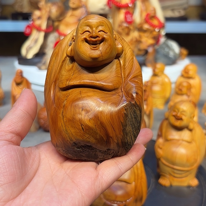 柏木太行崖柏弥勒佛
