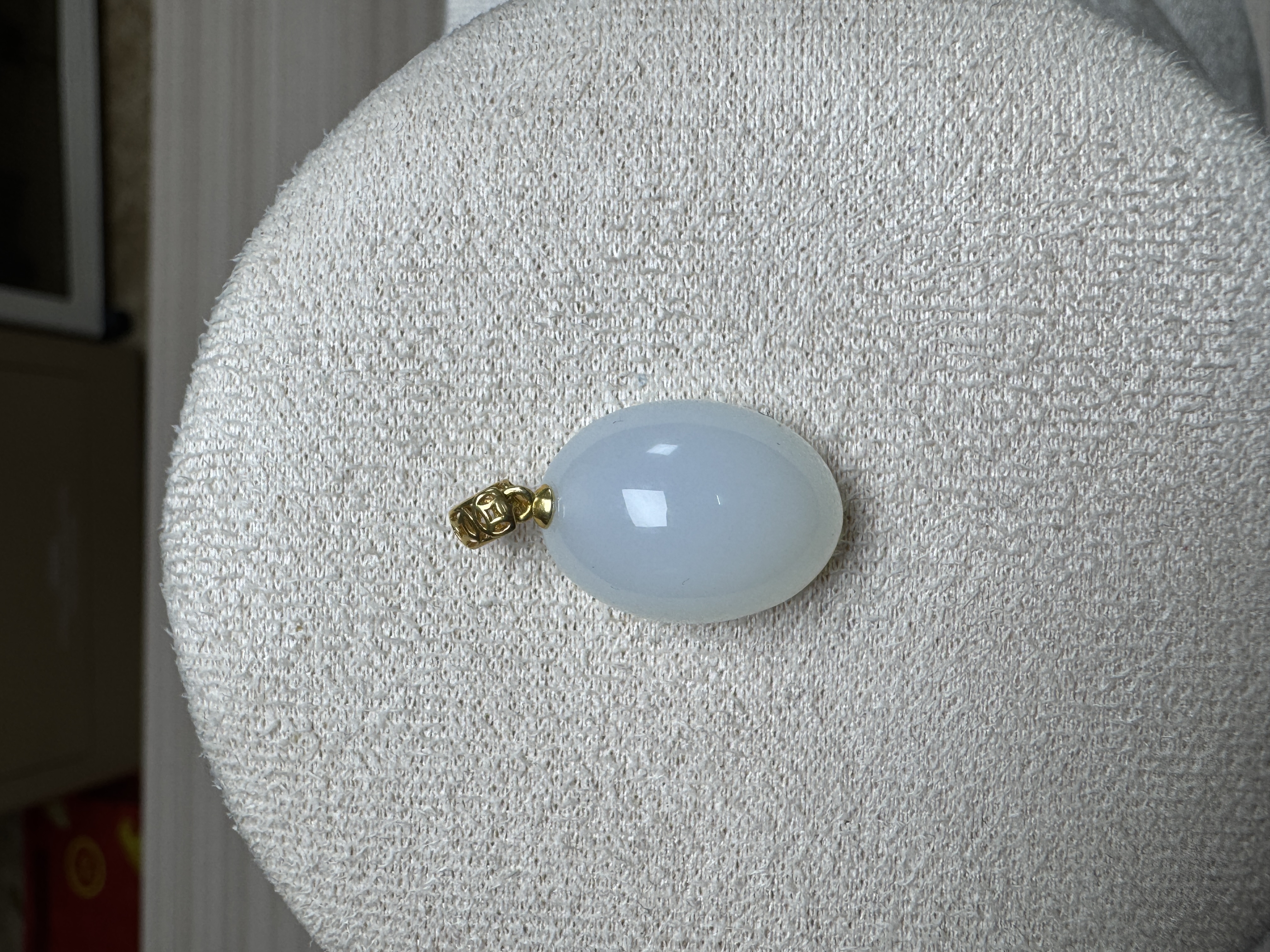 宝洲富艺925银镶白冰欧泊蛋面吊坠时尚公主精美挂件多样性（发1件）