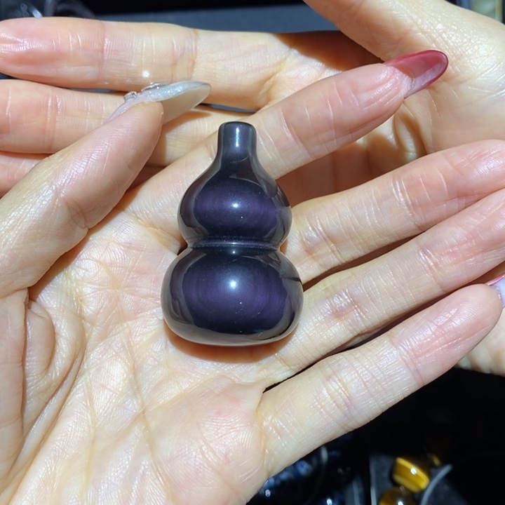 黑曜岩珠宝奇石未镶嵌火**燚