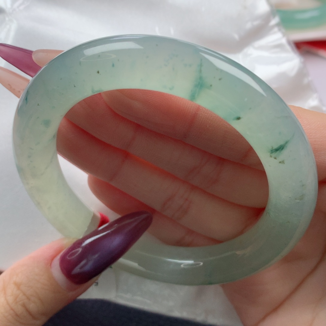 未镶嵌手镯翡翠缅甸天然翡翠A货56.5