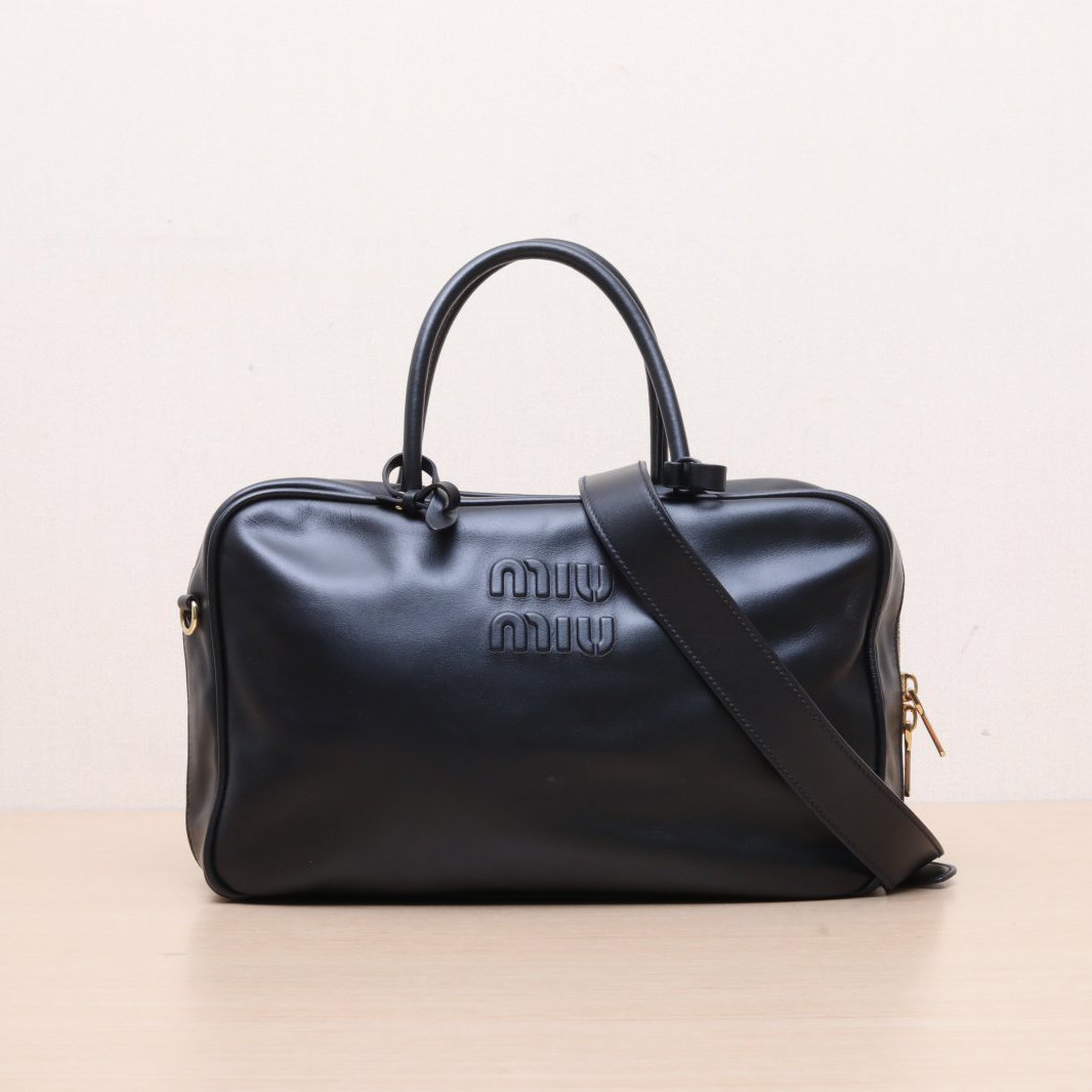 95新 MIU MIU/缪缪 小花Jerry 5563198 保龄球 大号34CM 公文包