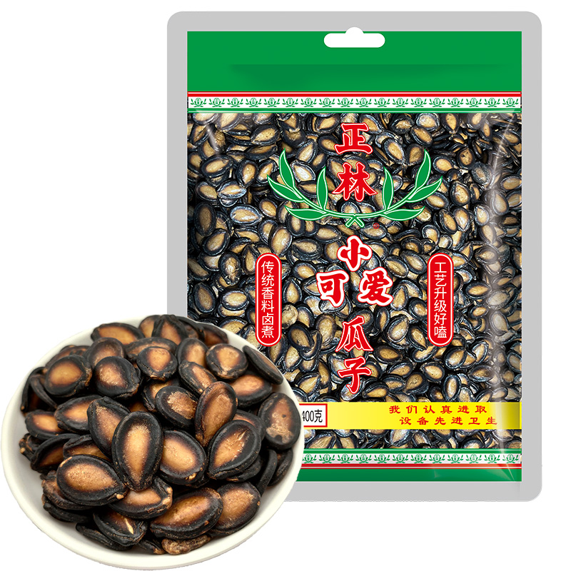 正林甘草味西瓜子精选小可爱黑瓜子400g五香味香脆炒货食品特产