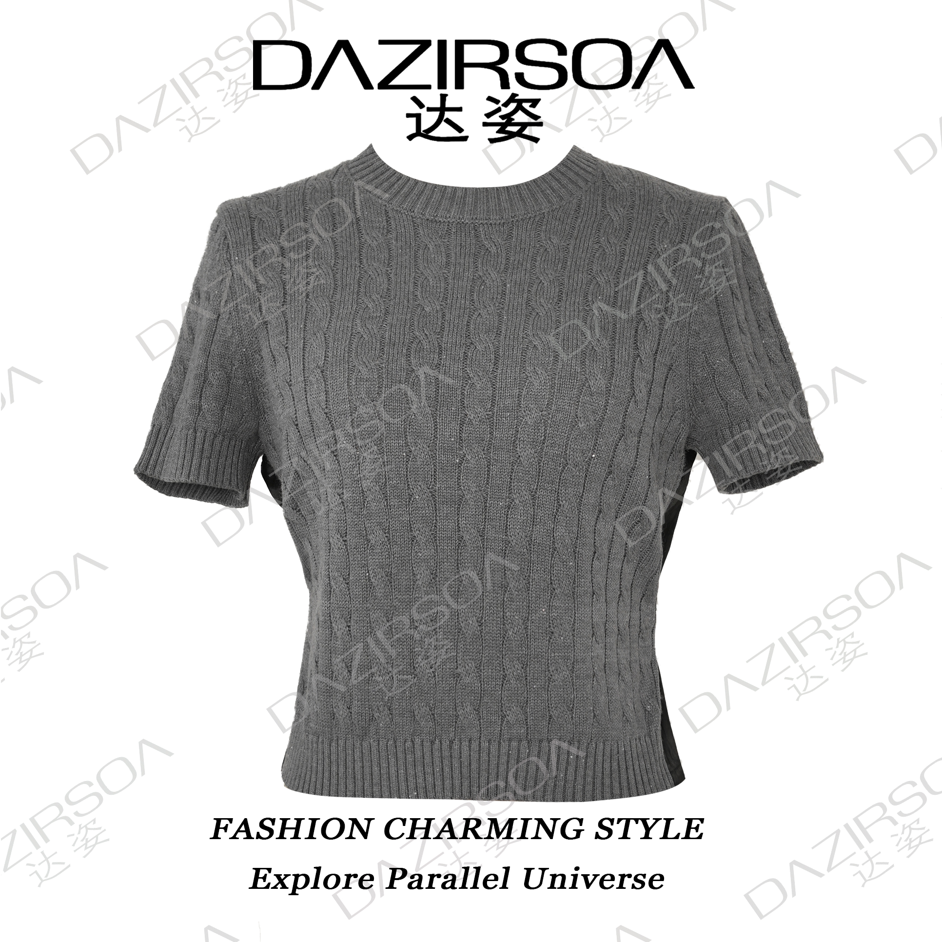 24A/W "智性出游"高级烫钻拼接腰带两面性上衣 S979