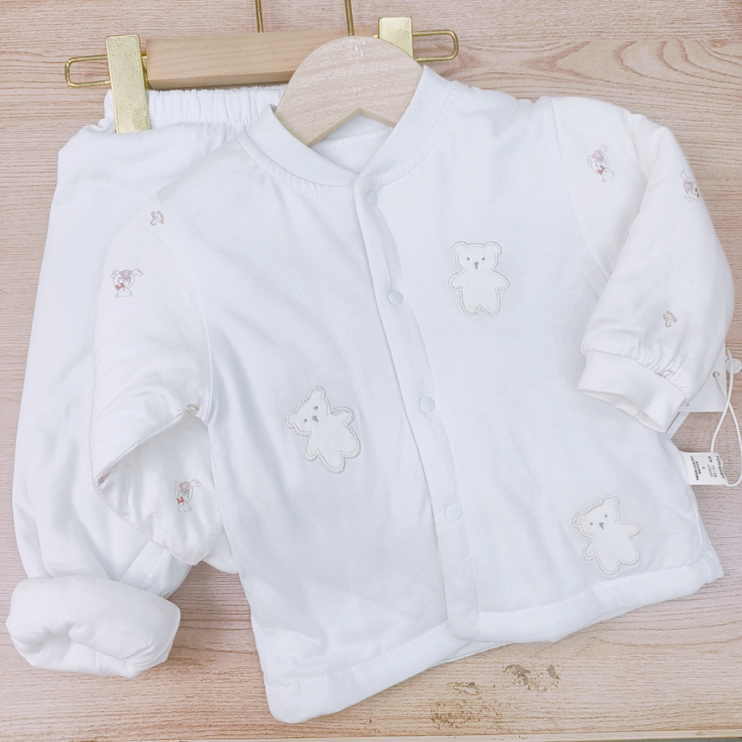 B1183小象邦尼秋冬男宝云朵棉分体立领平腰套装