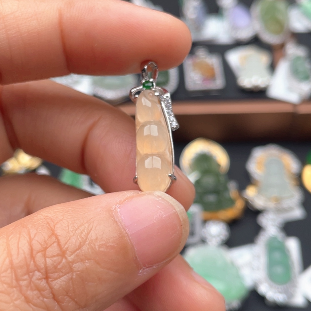 1***）翡翠银S925镶嵌吊坠(不含链)