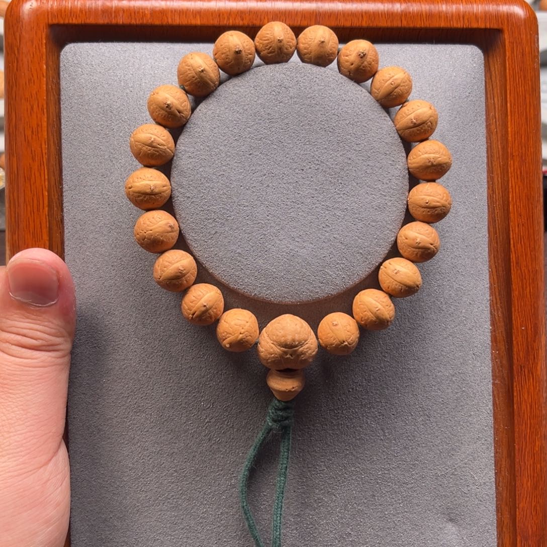 吊坠凤眼菩提12.7-13矮圆玉华皮鼓眼手串