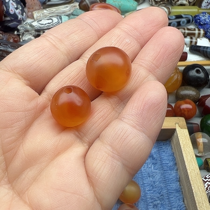 青****玛瑙/玉髓合金颈饰