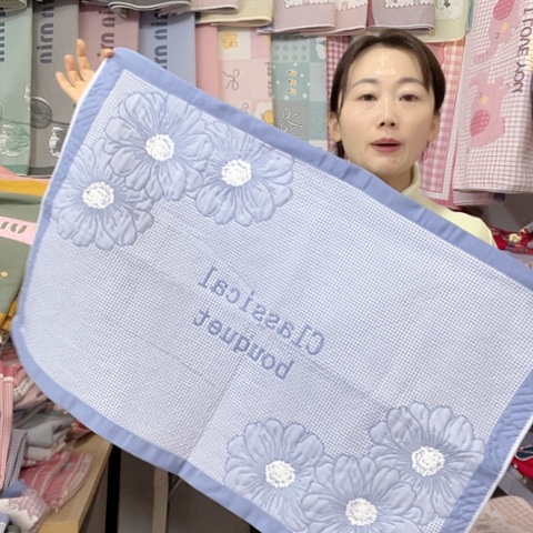 棉特价蓝色花开富贵