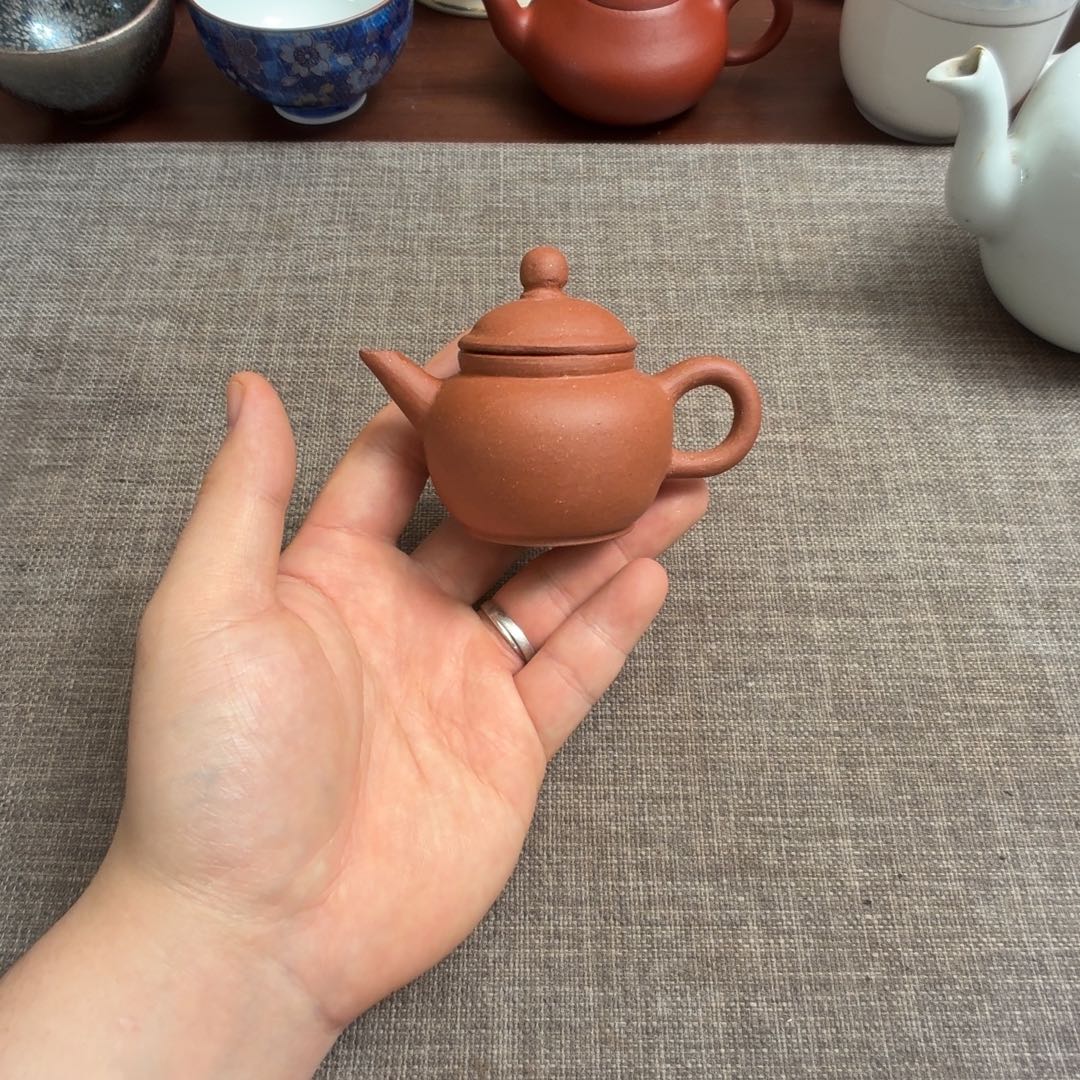 茶壶紫砂全手工 段泥巨轮珠壶
