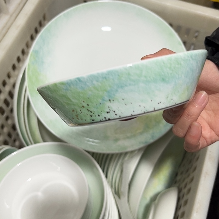 瓷片微瑕骨瓷碟一个星河