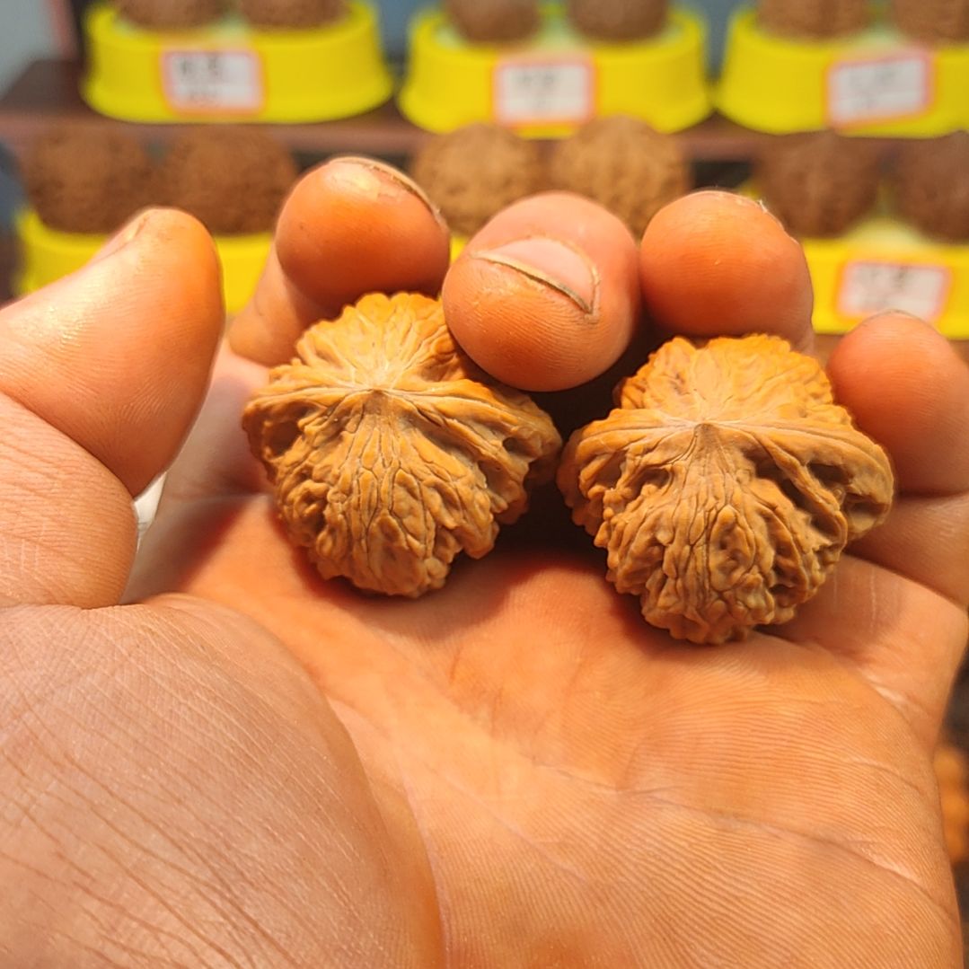 幼***木吊坠文玩核桃磨盘35