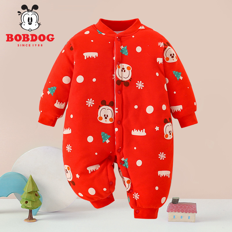 巴布豆秋冬季婴儿衣服280g宝宝衣服秋冬款新生儿婴幼儿外出服冬装