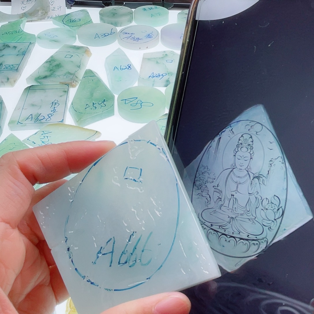 定制翡翠未镶嵌天然缅甸翡翠a货