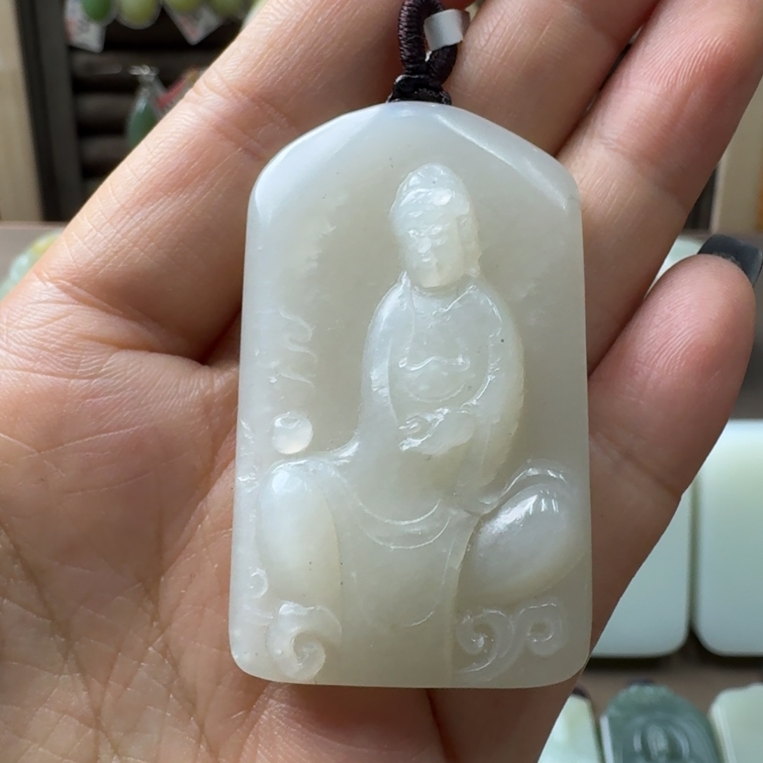 和田玉未镶嵌吊坠(不含链)