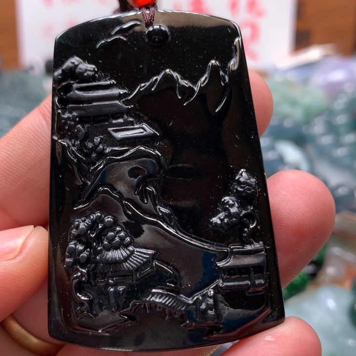 翡翠颈饰未镶嵌保真天然A货翡翠