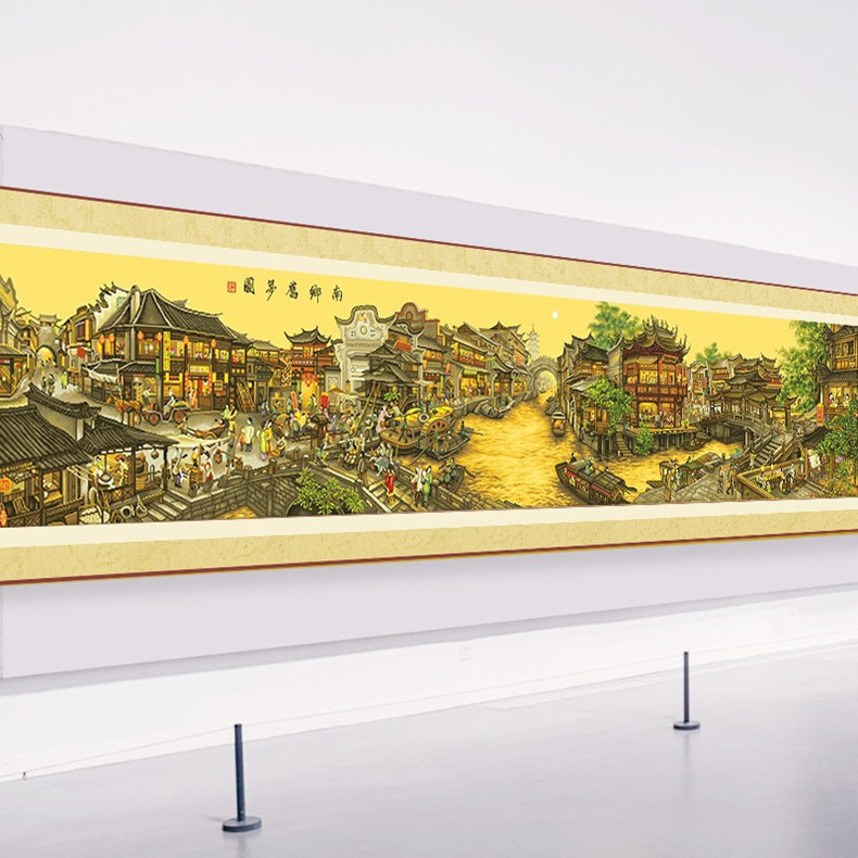 南乡旧梦十字绣经典收藏名画新款线绣客厅风景大幅手工自己绣