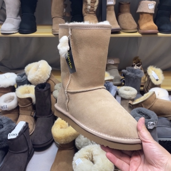 沙色中通雪地靴38码