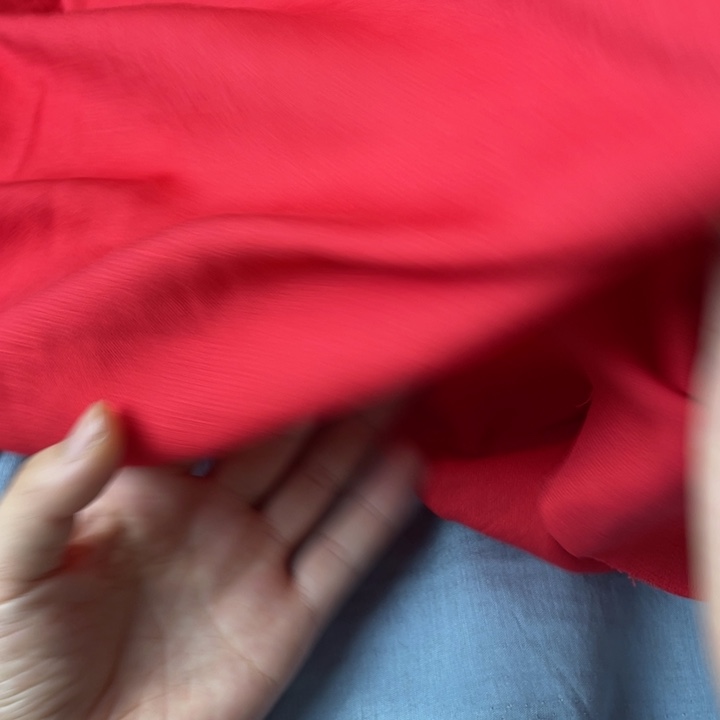 天丝（莱赛尔纤维）红色竹节麻2米