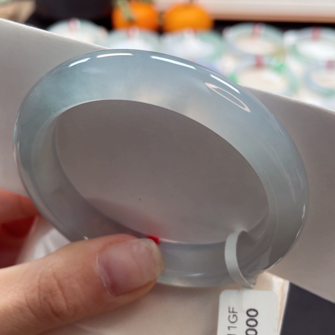 【闪购商品】翡翠手镯未镶嵌54贵妃蓝钢灯泡毕业13号