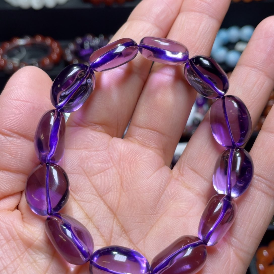 水晶手链未镶嵌巴西紫水晶