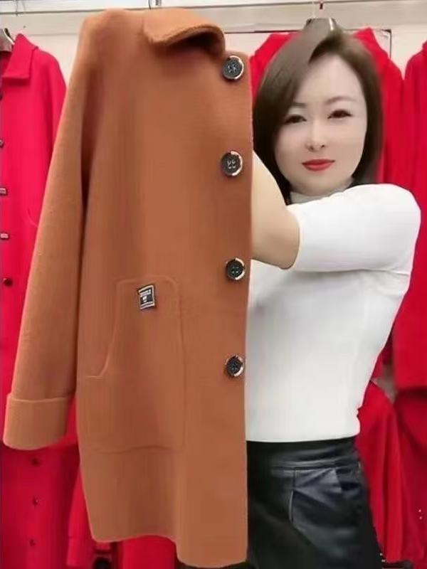 毛呢大衣新款时尚百搭网红洋气炸街女装洋气高贵上衣高级外套衣服