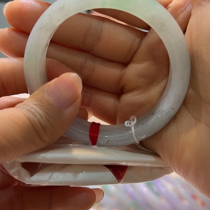 翡翠未镶嵌手镯天然缅甸翡翠手镯56.5圈