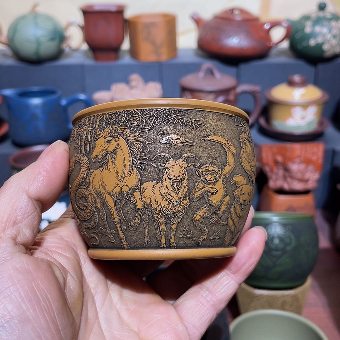 原矿紫砂手工主人杯