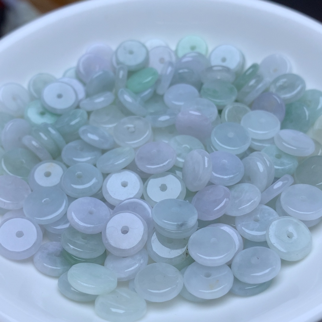 【闪购商品】翡翠手链未镶嵌卡9冰平安扣50个