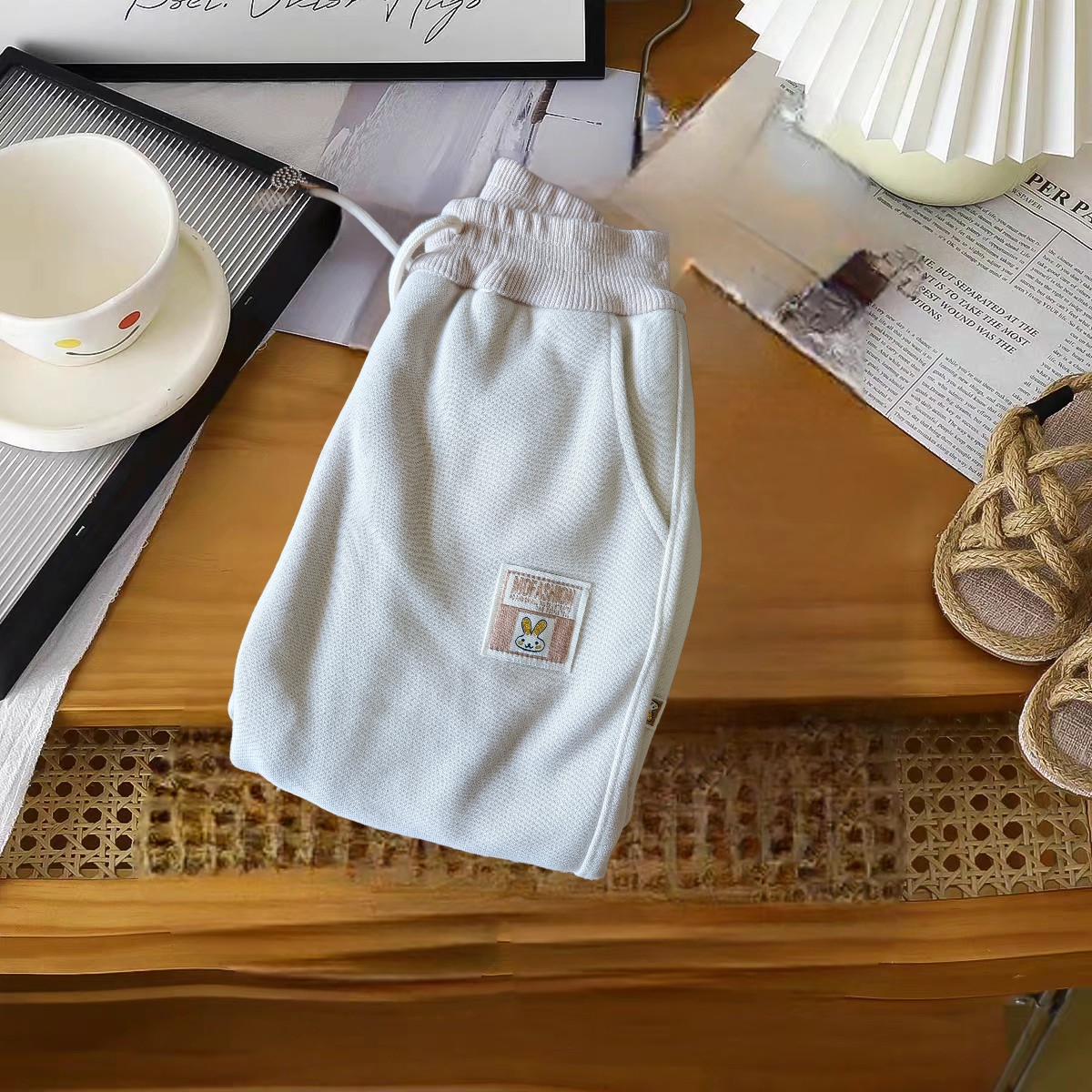 70360女童秋冬款双层小兔子洋气时髦潮流休闲束腿卫裤