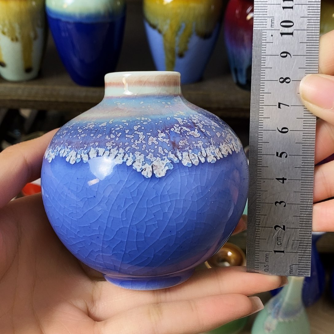 摆件景德镇高温陶瓷小花瓶