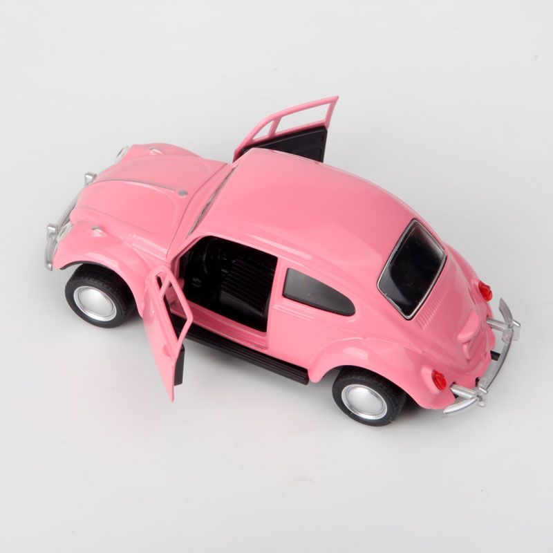 开播福利 声光音效 粉色甲壳虫 开门 回力 声光Q版甲壳虫玩具