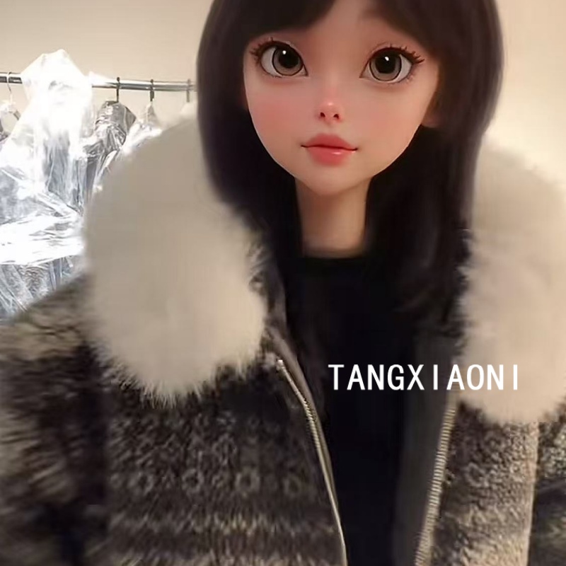 3店 加厚型 重磅订单出 【雪花灰】加厚加棉颗粒外套潮牌女装